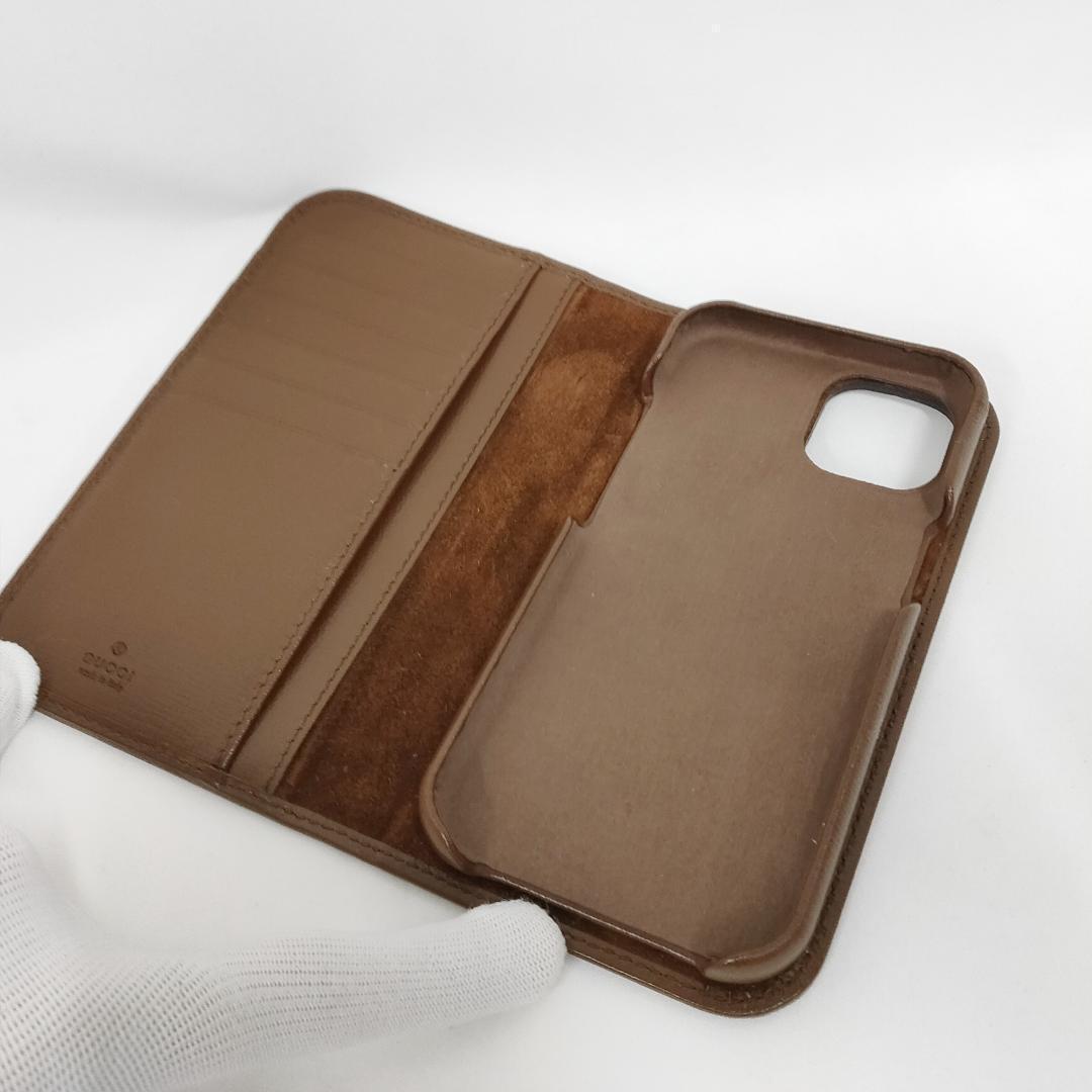 新品 未使用 GUCCI GGスプリーム 手帳型 iPhone15用 ベージュ