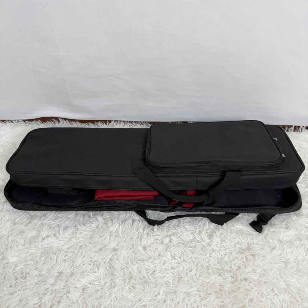 【美品】沖縄三味線 蛇皮（合皮） ソフトケース付き　87-7