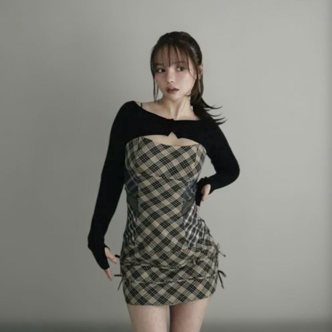 andmary Aine set mini dress ブラウン