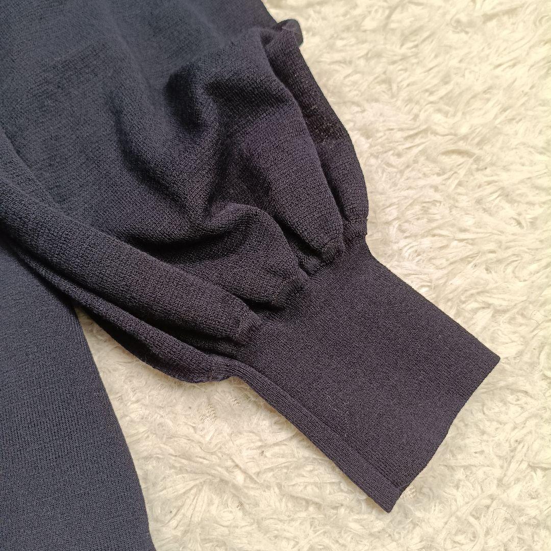 タグ付✨23年フォクシー　カミーユドレス　パフスリーブ　38　ミッドナイトブルー