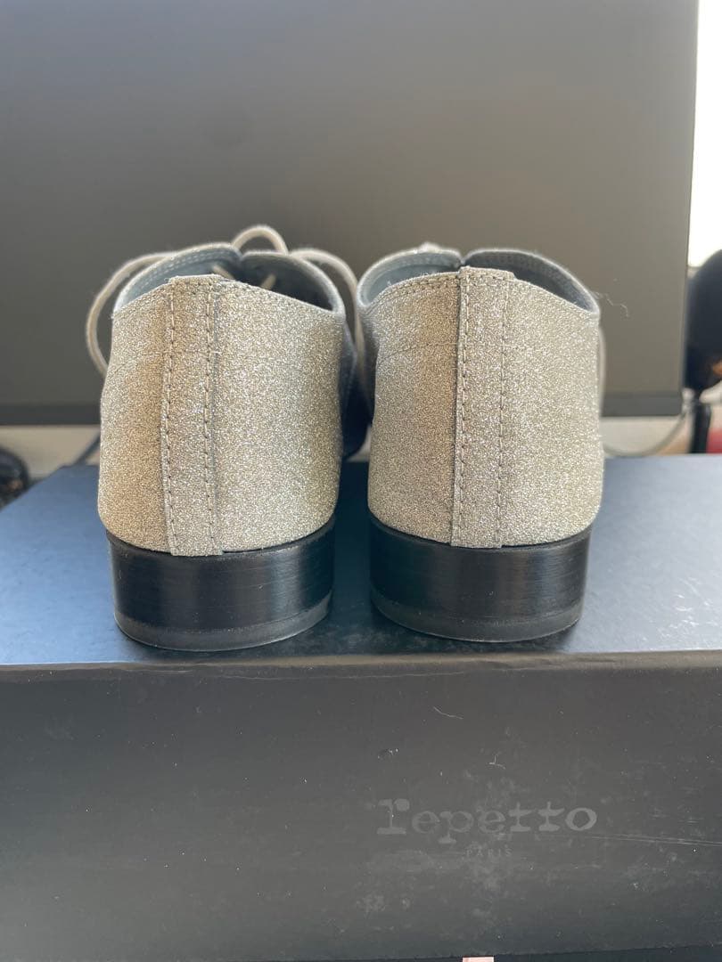 LEPETTO 未使用 シルバーラメ シューズ 靴　25.5cm 大きいサイズ