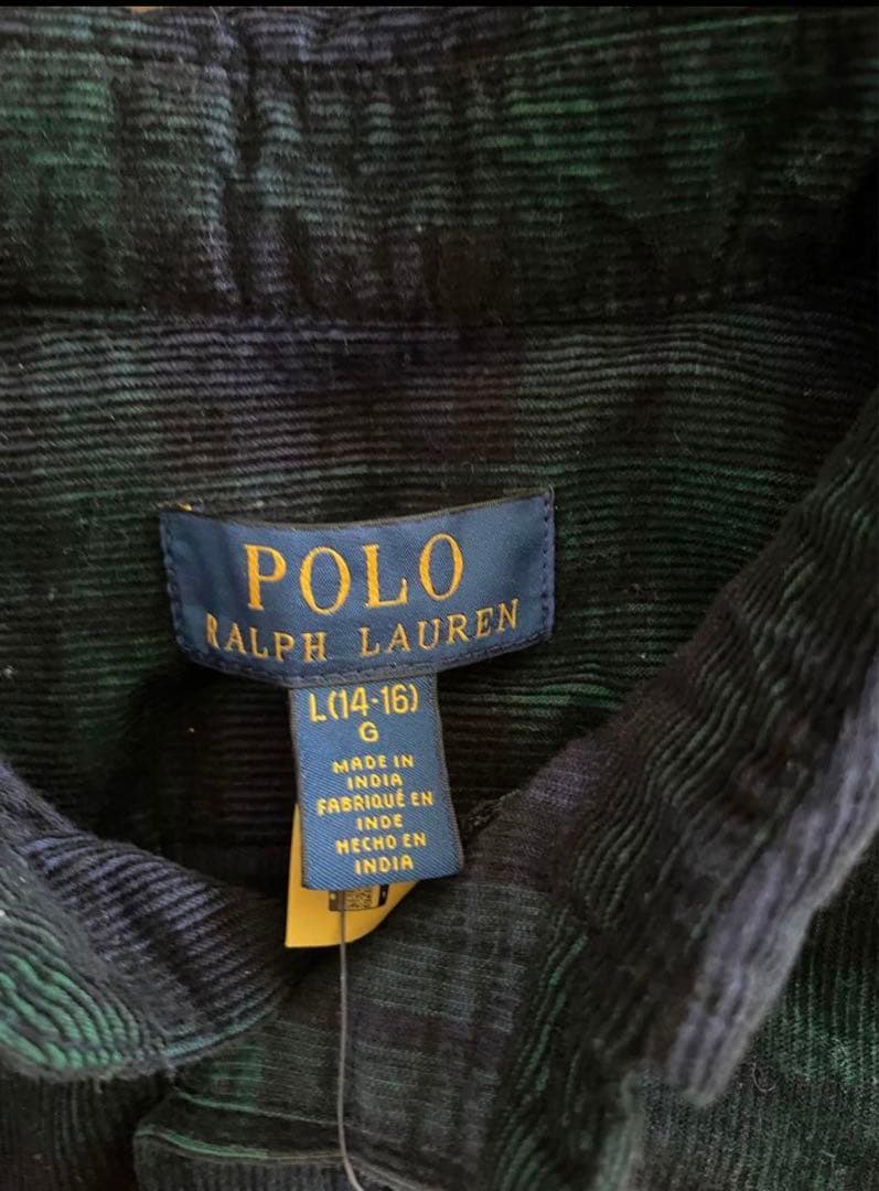 【新品未使用】ラルフローレン　コーデュロイ長袖シャツＬサイズ
