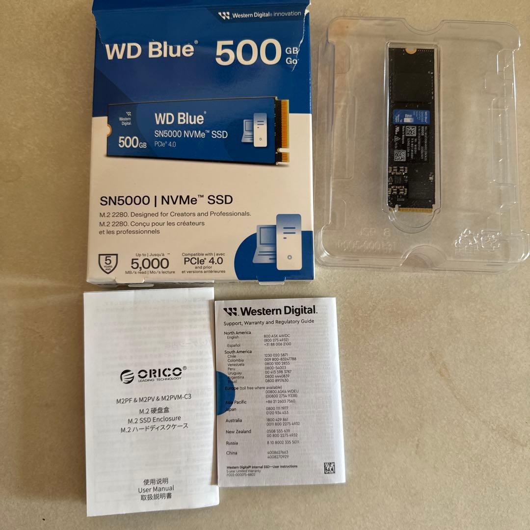 内蔵型SSD WD Blue 500GB SN5000 NVMe SSD