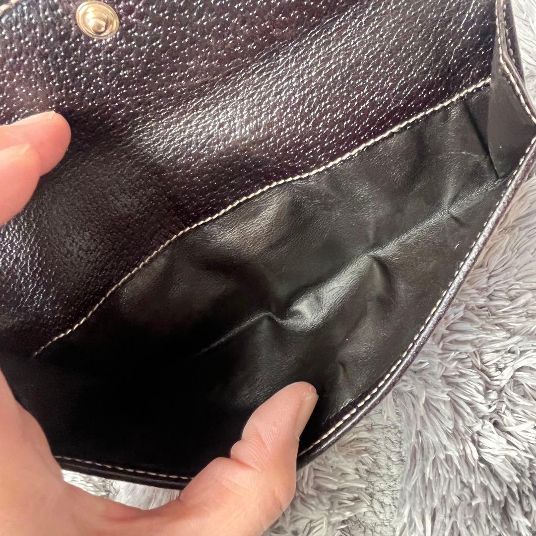 良品✨GUCCI プリンシー　GGキャンバス　ブラウン　シェリーライン　長財布