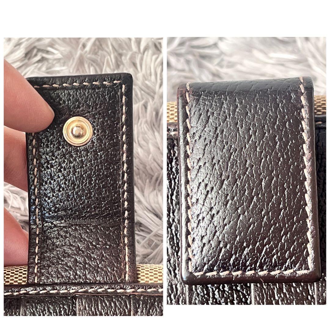 良品✨GUCCI プリンシー　GGキャンバス　ブラウン　シェリーライン　長財布