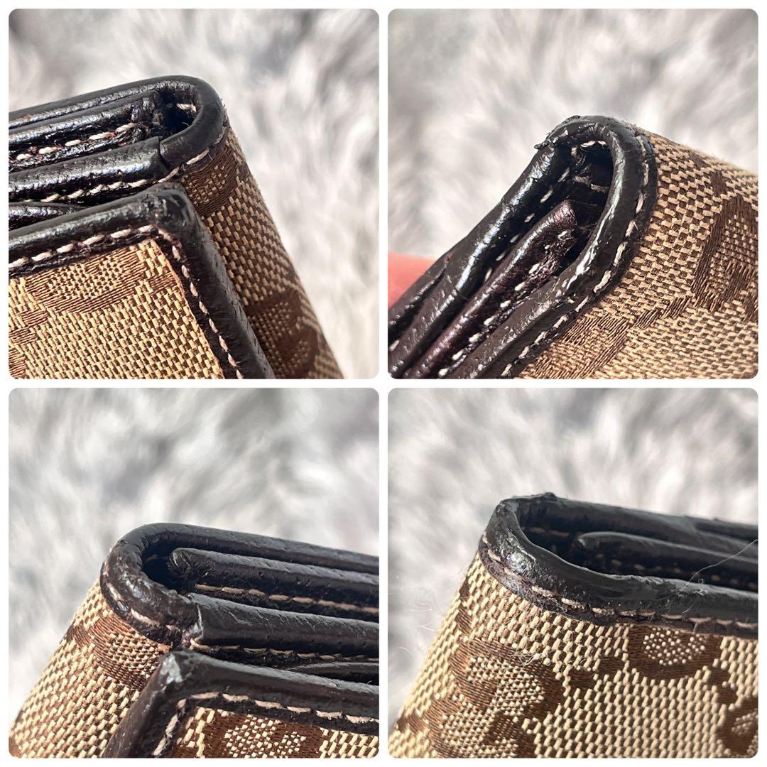 良品✨GUCCI プリンシー　GGキャンバス　ブラウン　シェリーライン　長財布