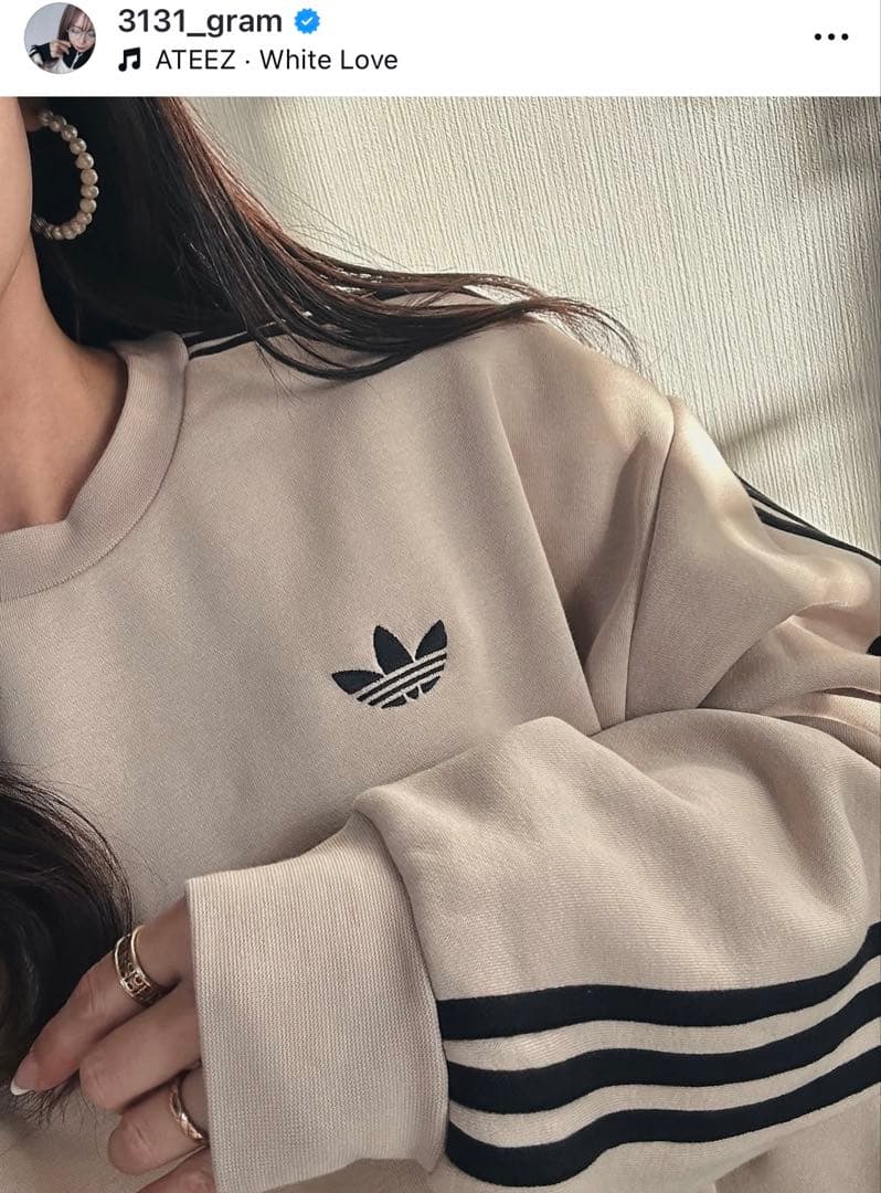 海外限定M⭐️adidas オーバーサイズ クルーネック スウェット michi