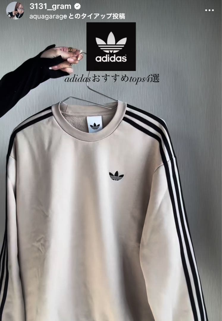 海外限定M⭐️adidas オーバーサイズ クルーネック スウェット michi