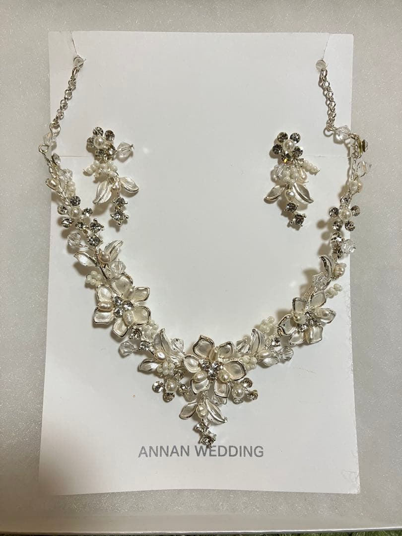 ANNAN WEDDING ネックレス イヤリング ティアラ　セット