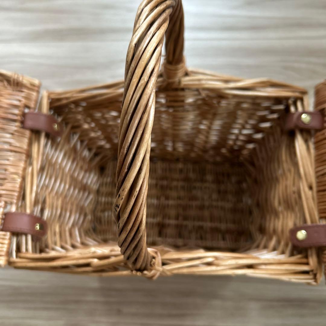 フォートナム&メイソン 籐製ハンドル付きバスケット