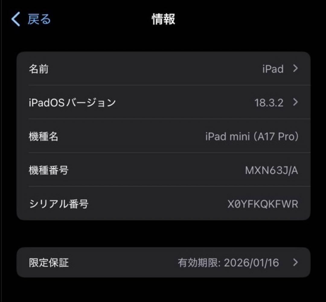 iPadMini第7世代8.3インチ128GB