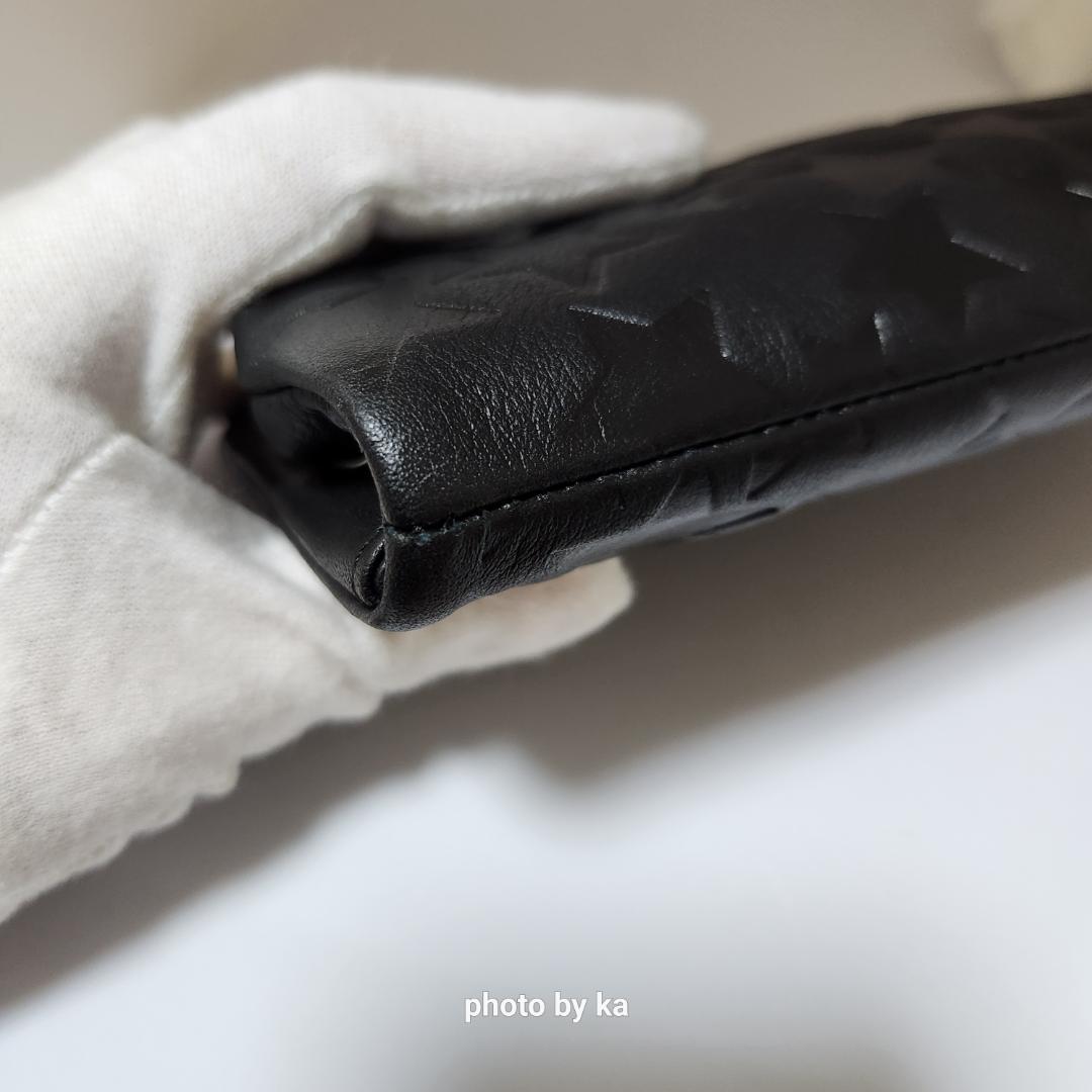 ブラック 新品 アナスイ ANNA SUI がま口 長財布 プレイングキャット