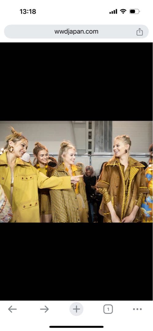 Fendi ミンクファーコート 裏地チェック柄