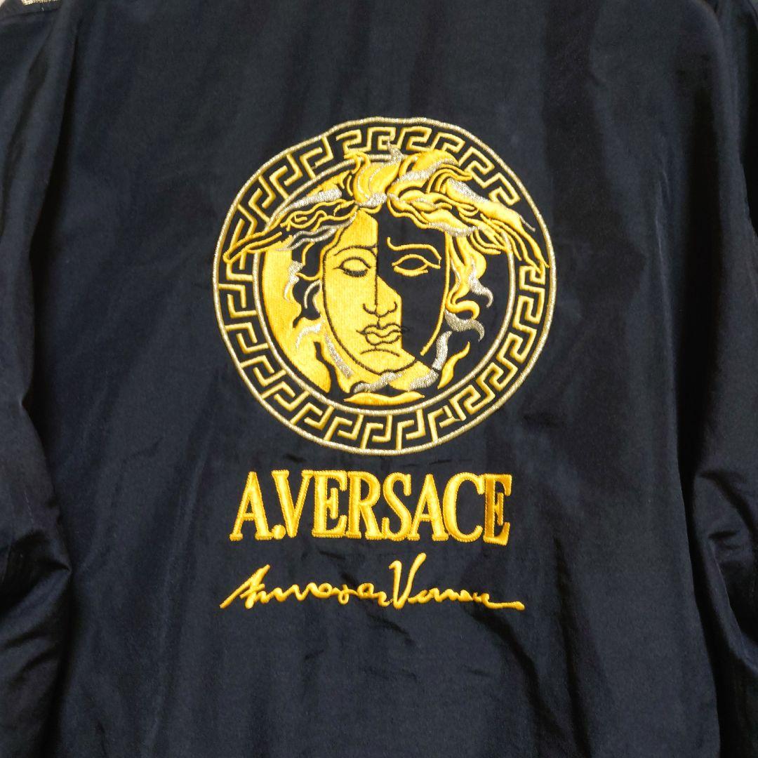 A.VERSACE ブラック ナイロンジャケット M　上下セット