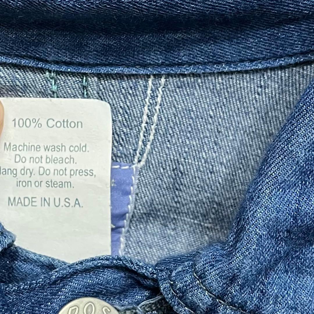 専用 ポストオーバーオールズ コットンシャンブレーカバーオール L