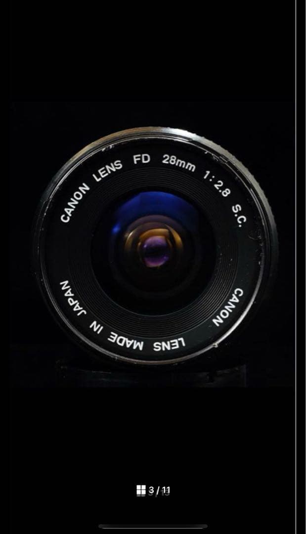【極美品】動作◎ キャノン FD 28mm F2.8 S.C 74150
