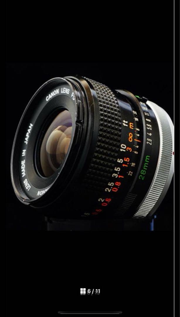 【極美品】動作◎ キャノン FD 28mm F2.8 S.C 74150