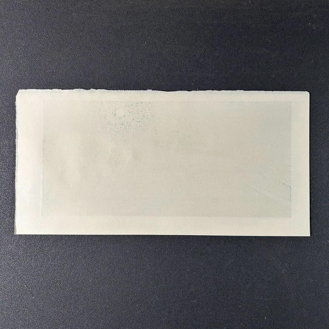 牧野宗則「月への小道」木版画 1994年制作 直筆サイン入り 額縁入り 限定品