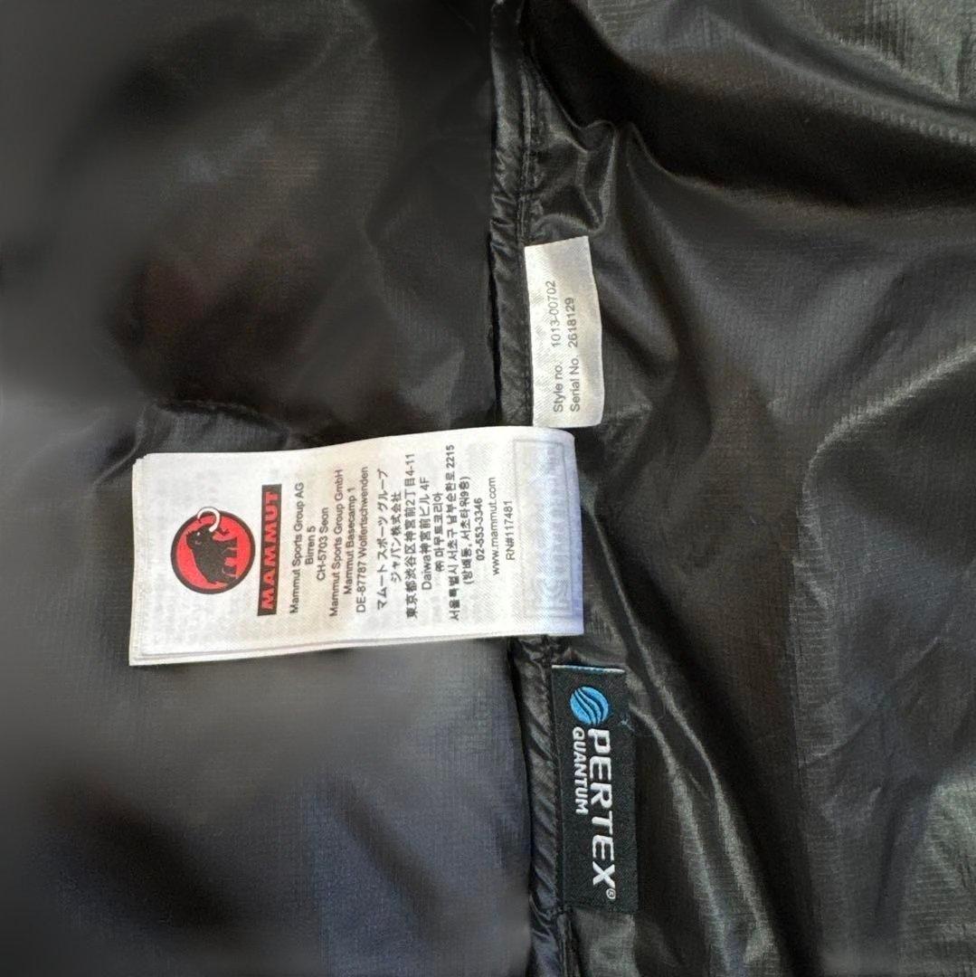 マムート ダウン Xeron フーデッドジャケット 黒 L メンズ