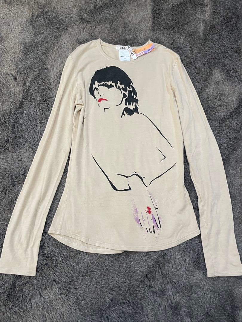 chloé フェイスプリント　アート　Tシャツ