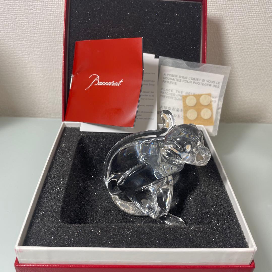 バカラ　サル　猿　干支　 申年　 動物　 置物 　クリスタル