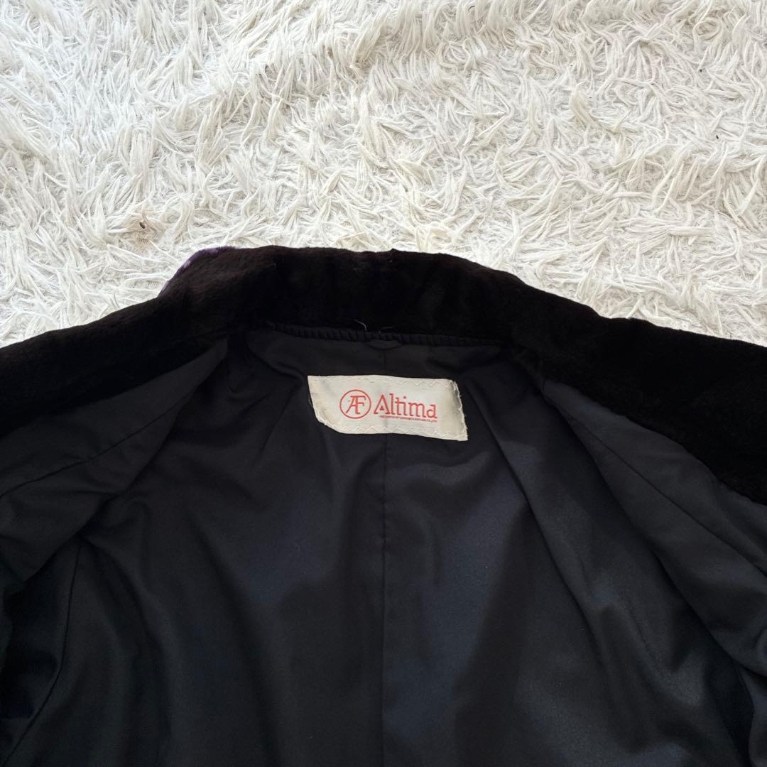 アルティマ シェアード ミンク ブラック系 本毛皮 コート 毛並み◎