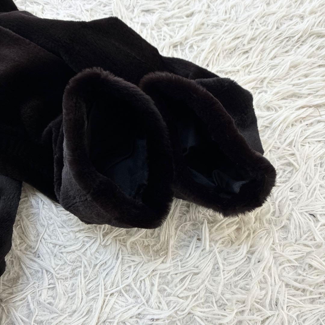 アルティマ シェアード ミンク ブラック系 本毛皮 コート 毛並み◎