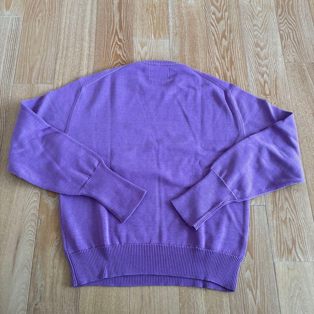 Corgi ハンドメイド 紫コットンニットセーター