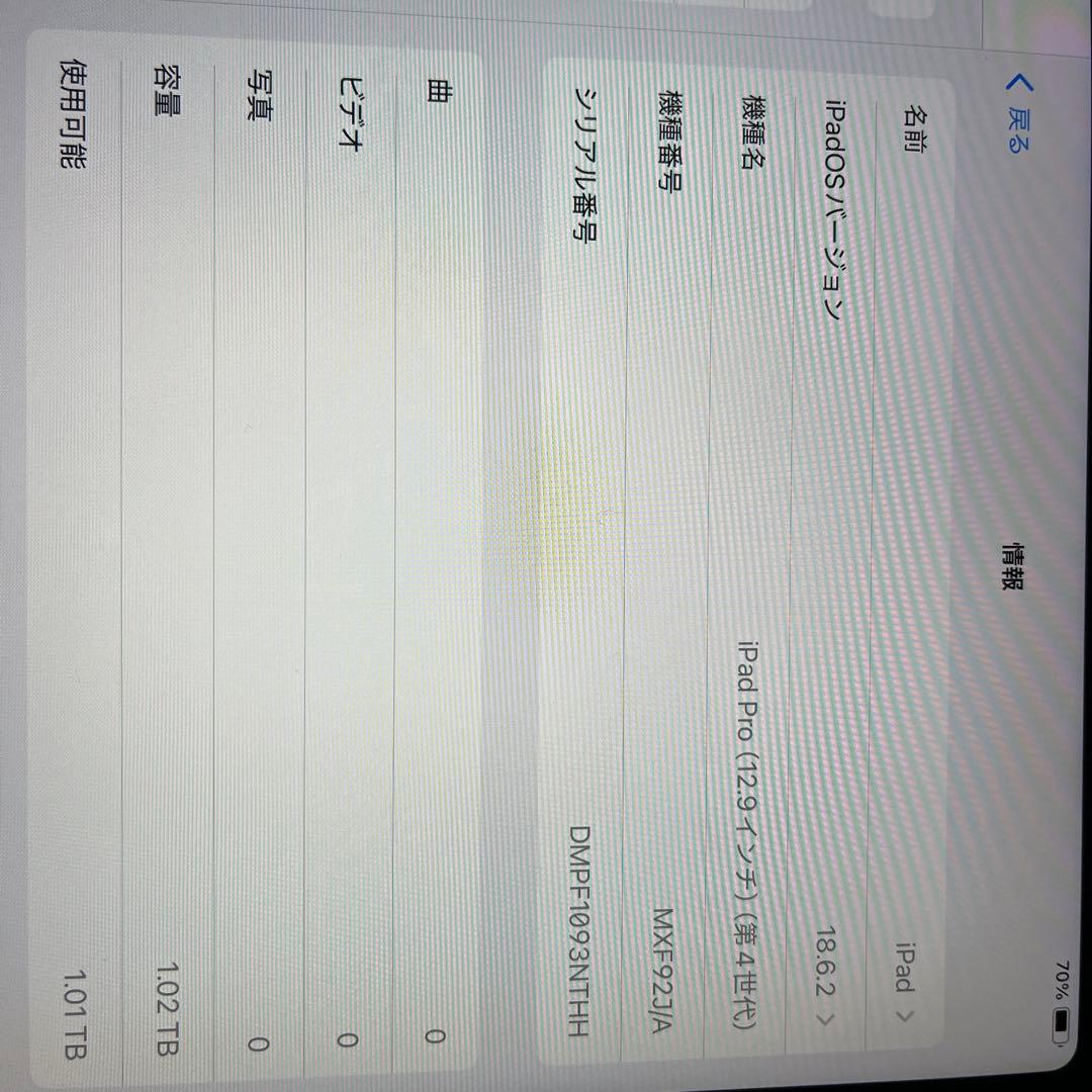 ipad pro 第4世代 1tb 12.9インチ　 スペースグレー ケース付き