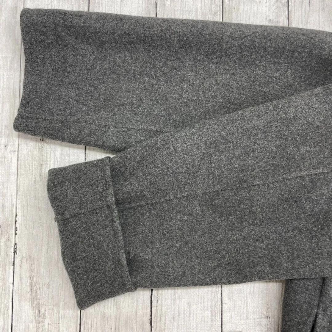 【 N.O.R.C 】ウール メルトン ロング リバー コート チャコール