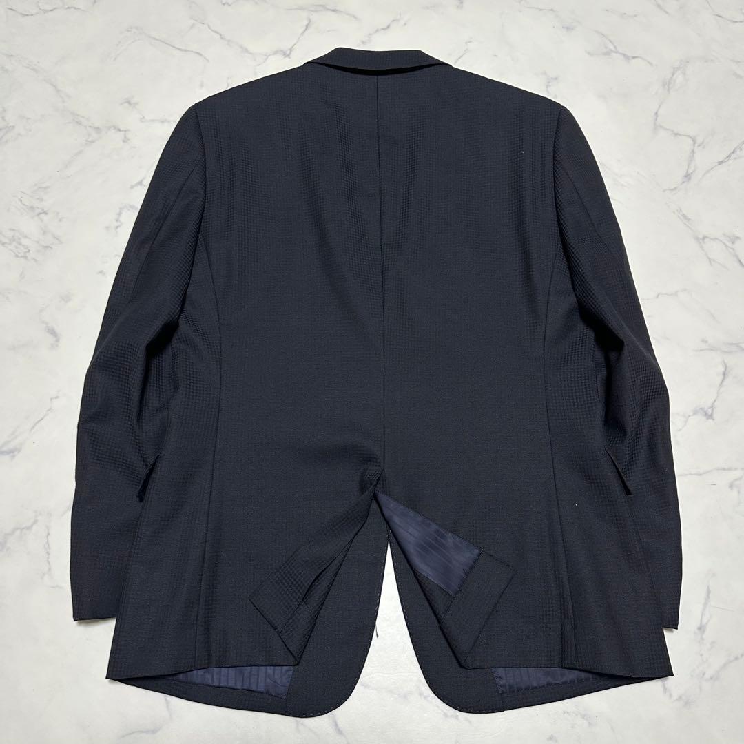 美品　MAJIマジ　3ピーススーツ　ダークネイビー　濃紺　千鳥柄　サイズA5