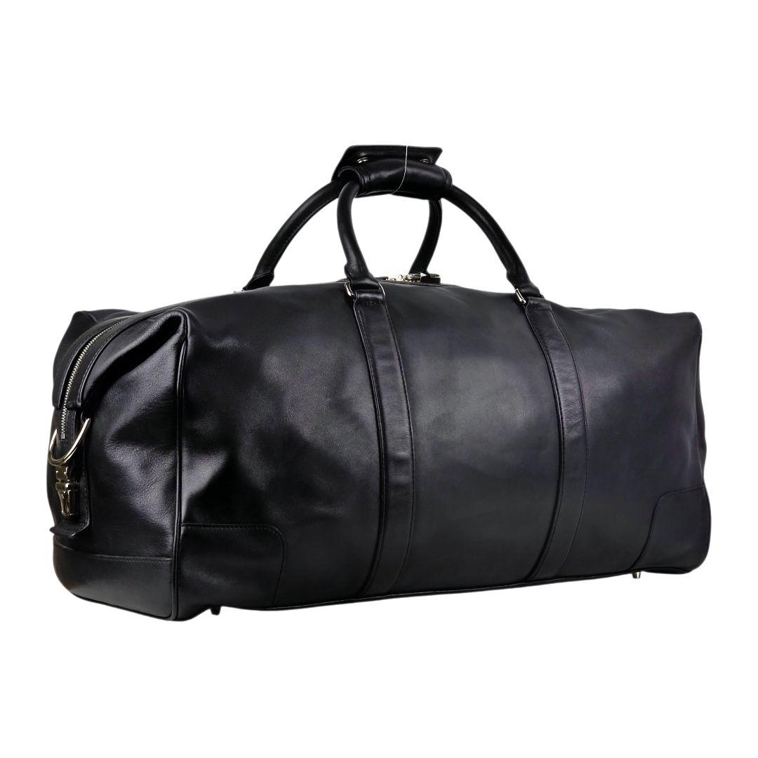 美品 コーチ COACH オールレザー ボストンバッグ トラベルバッグ ブラック