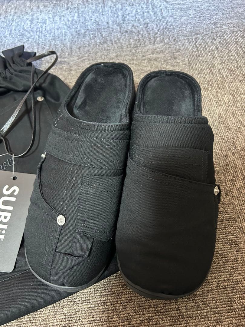 subu 韓国限定 カーペンターサンダル ブラック