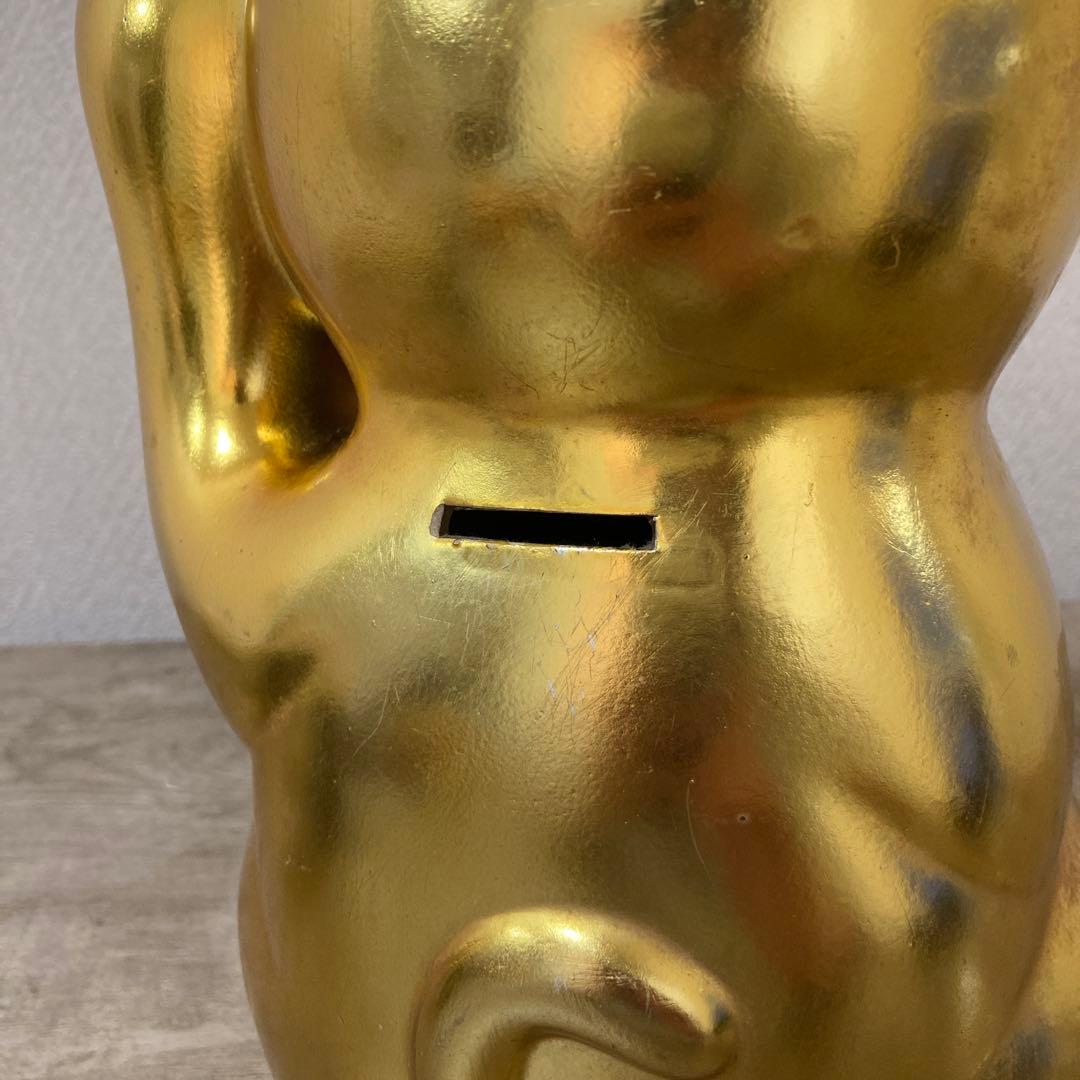 古い招き猫　招福置物　貯金箱　千万両〈検 常滑焼　海外向けデザイン　ビンテージ