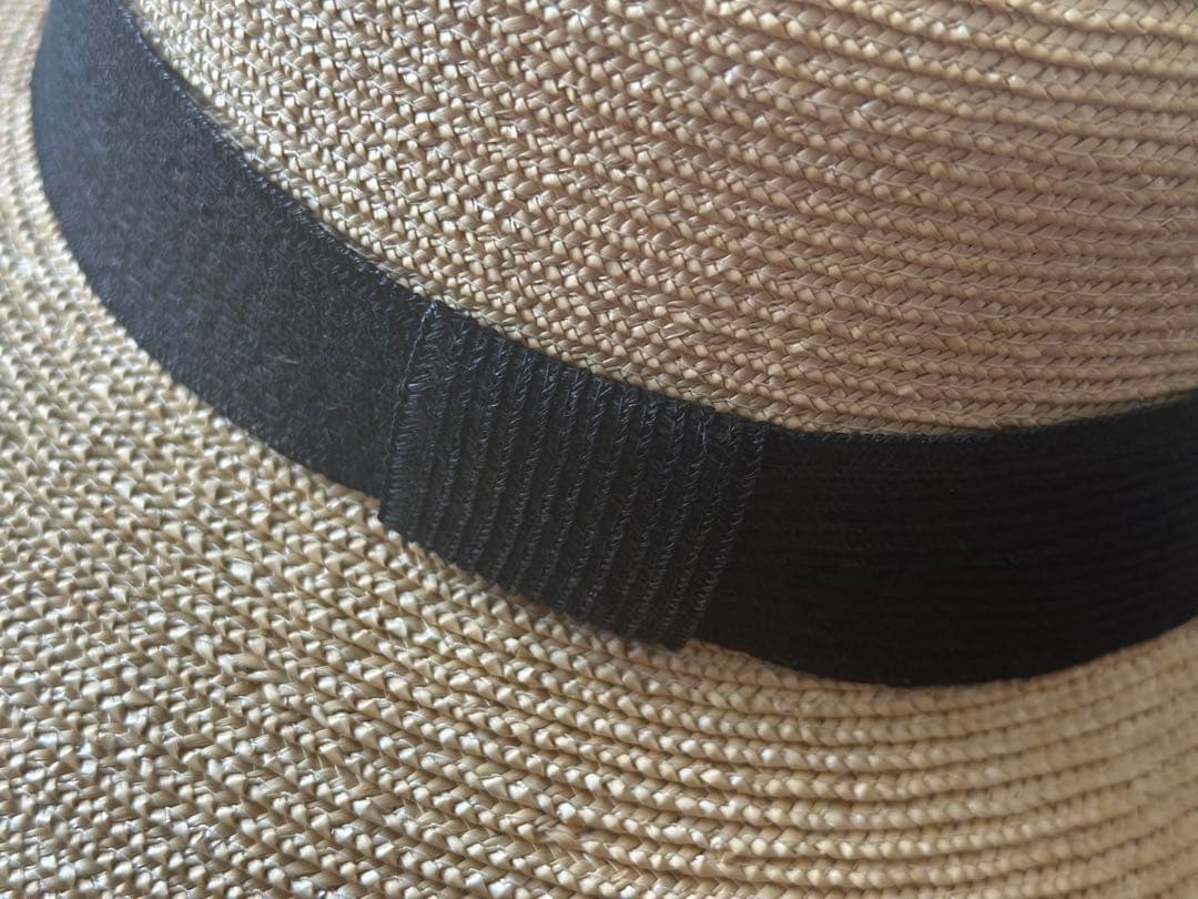 美品　平田暁夫　上品カジュアル　麦わら帽　M