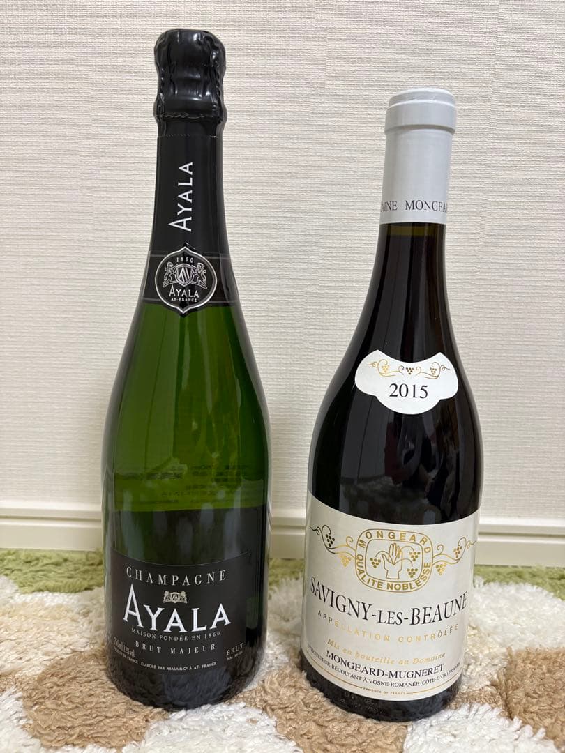 【2本セット】①2015サヴィニー レ ボーヌ ルージュ②AYALA