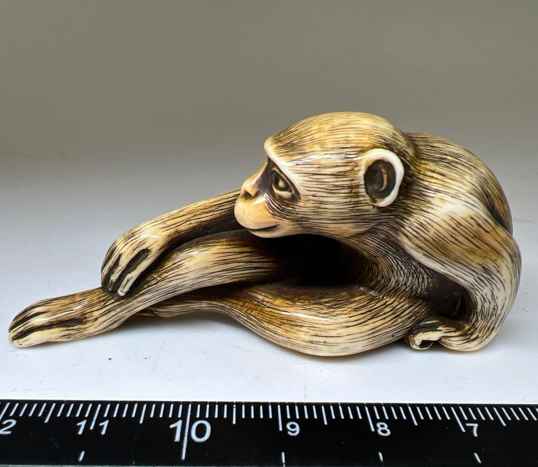 正友在銘　極上大振猿根付　28g 東Y8-0204☆2Fトニチ