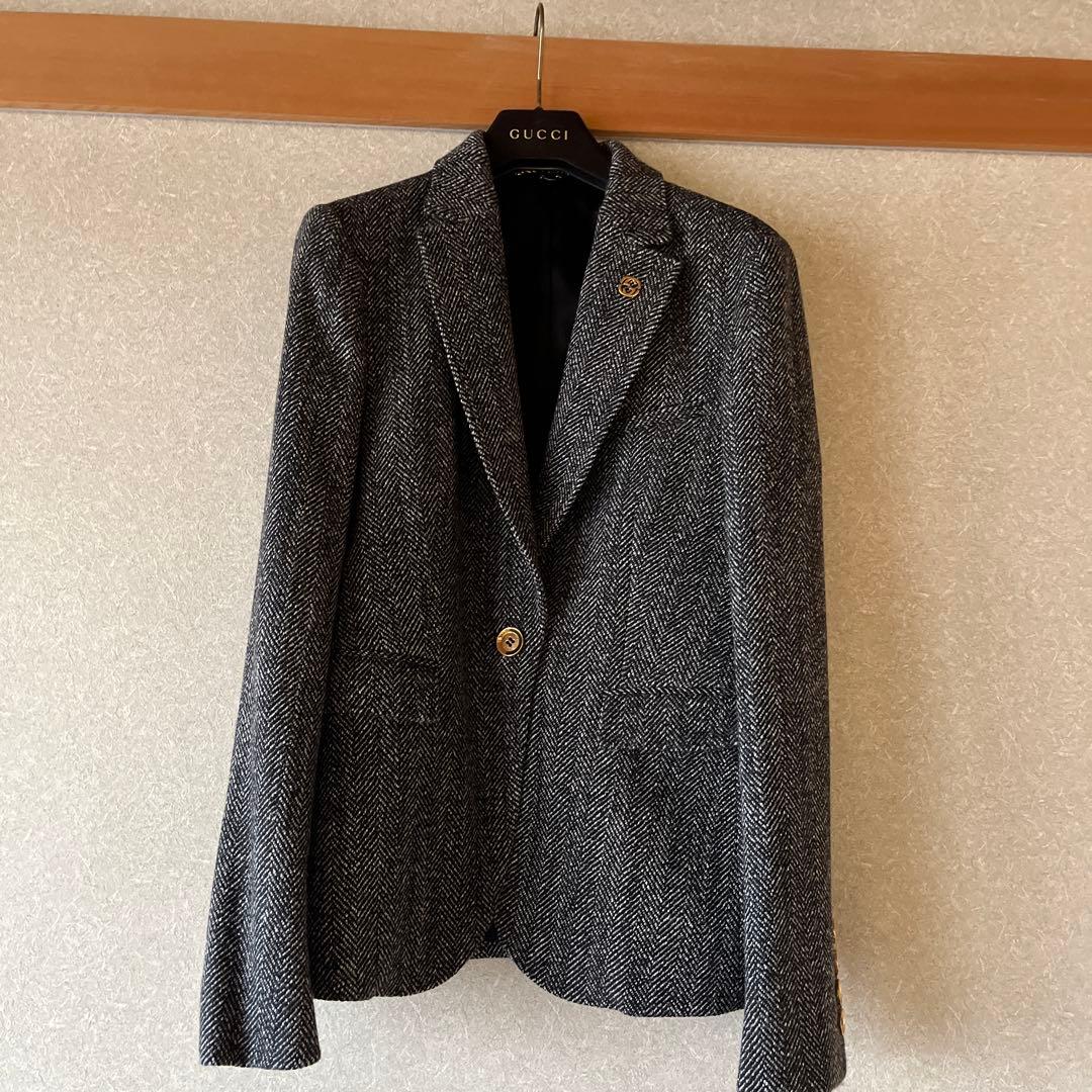 GUCCI グッチ ツイード テーラードジャケット 40