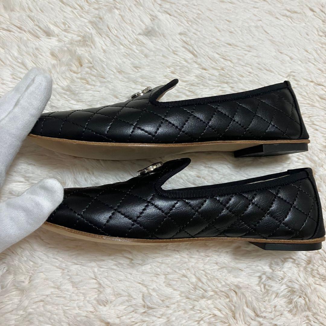 【新品】 シャネル ココマーク キルティングレザー オペラシューズ