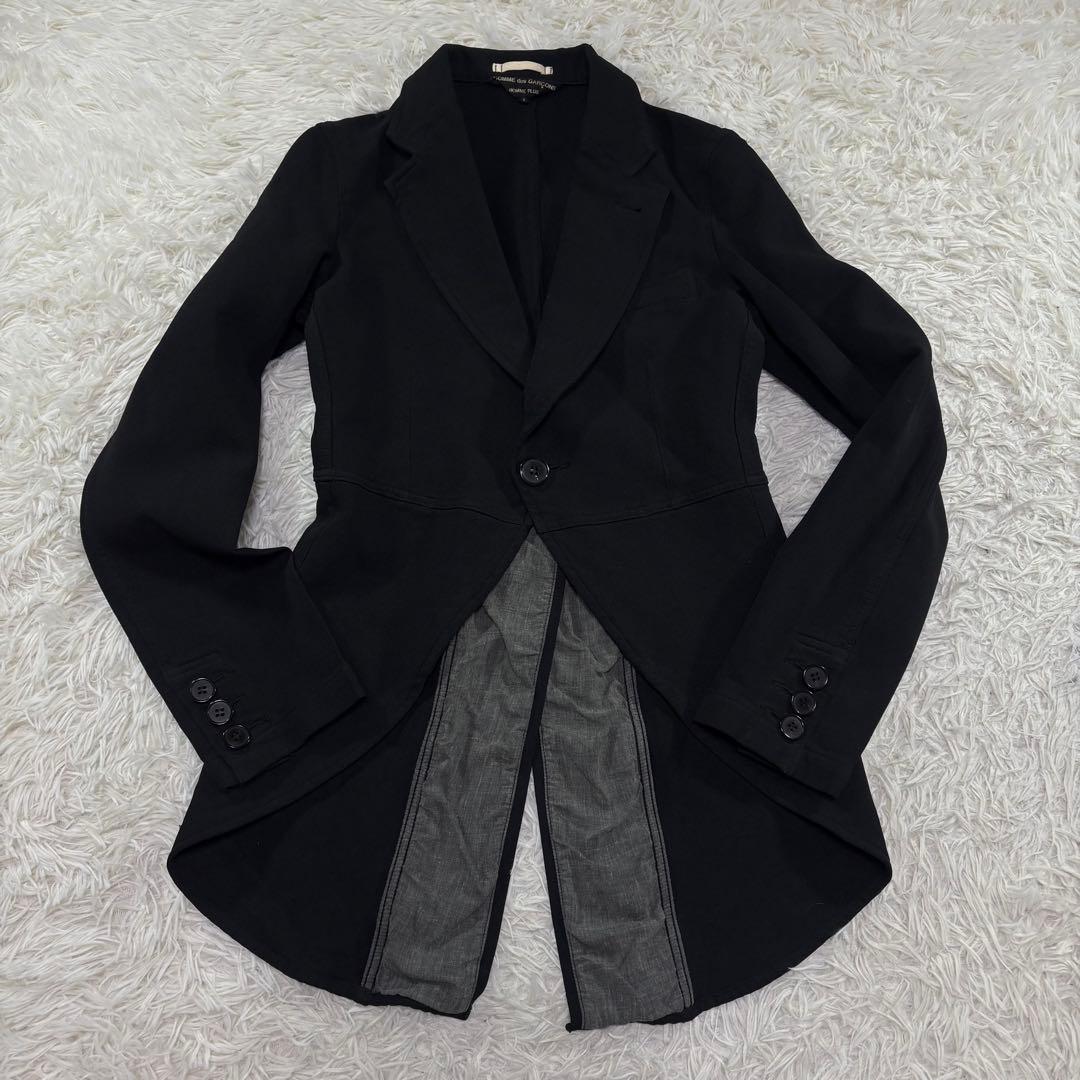 【美品】コムデギャルソン ジャケット タキシード 燕尾ジャケット ブラック S