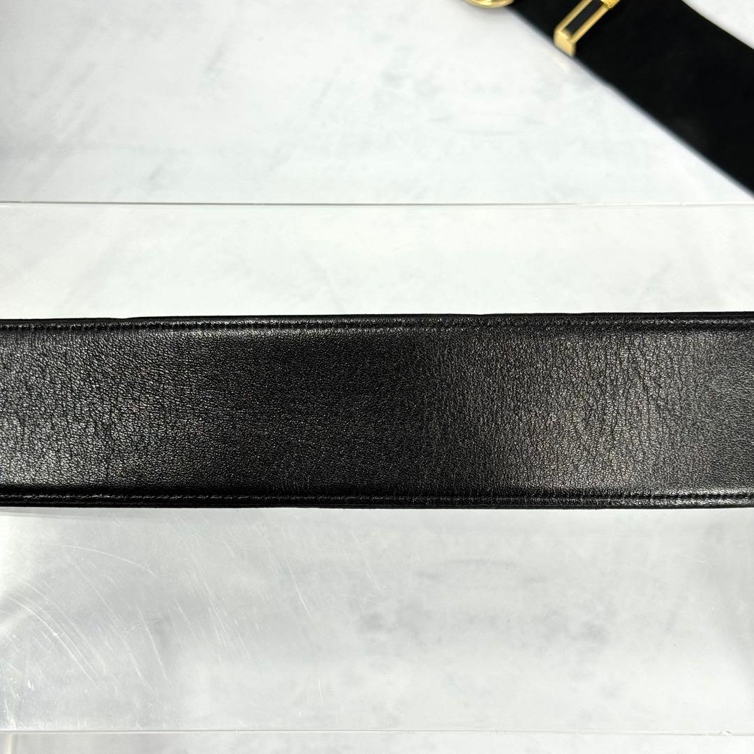 【vintage Dior】スエード ベルト ゴールド　ストーン 00s Y2K