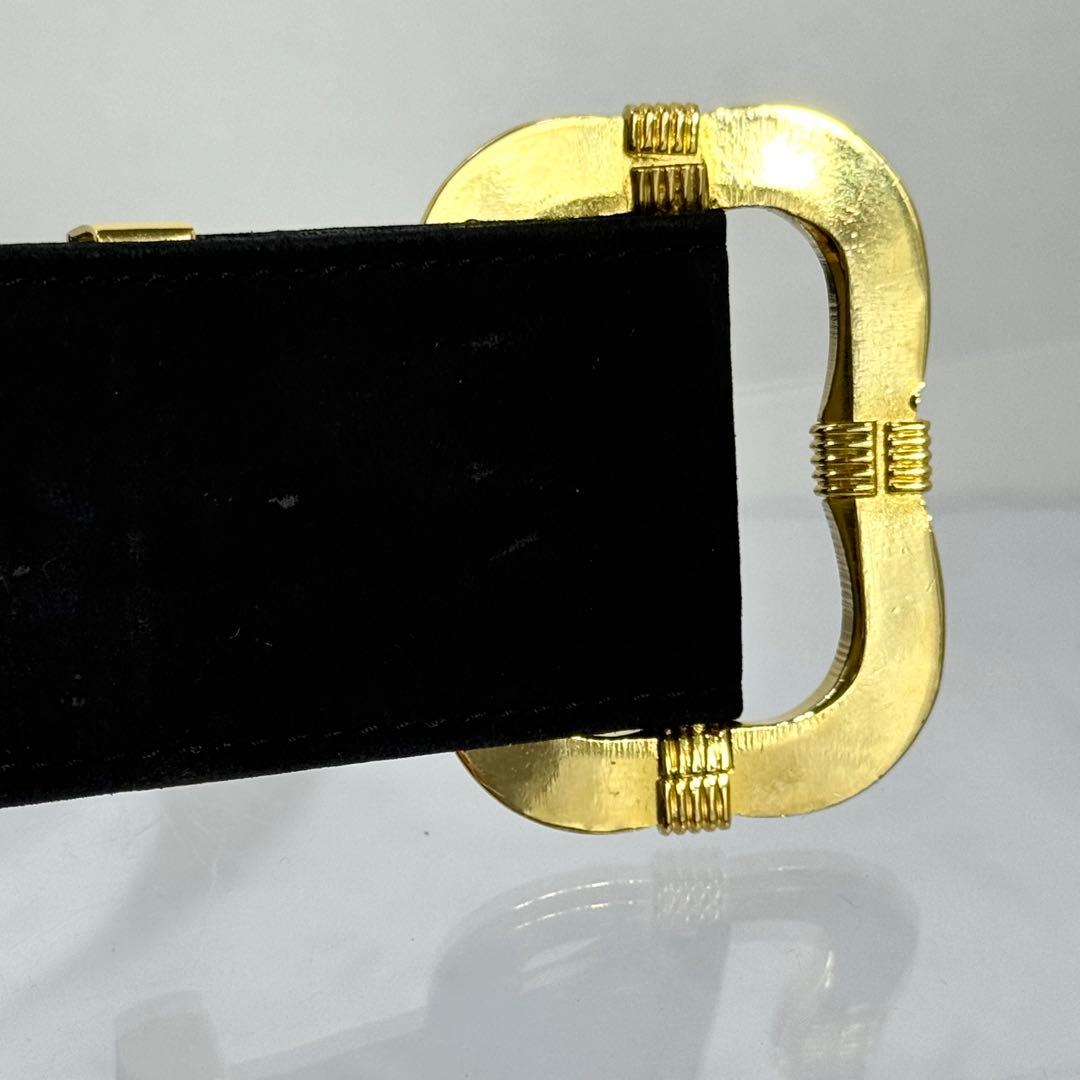 【vintage Dior】スエード ベルト ゴールド　ストーン 00s Y2K