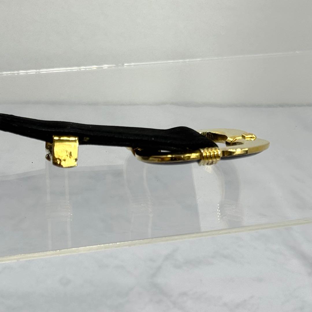 【vintage Dior】スエード ベルト ゴールド　ストーン 00s Y2K