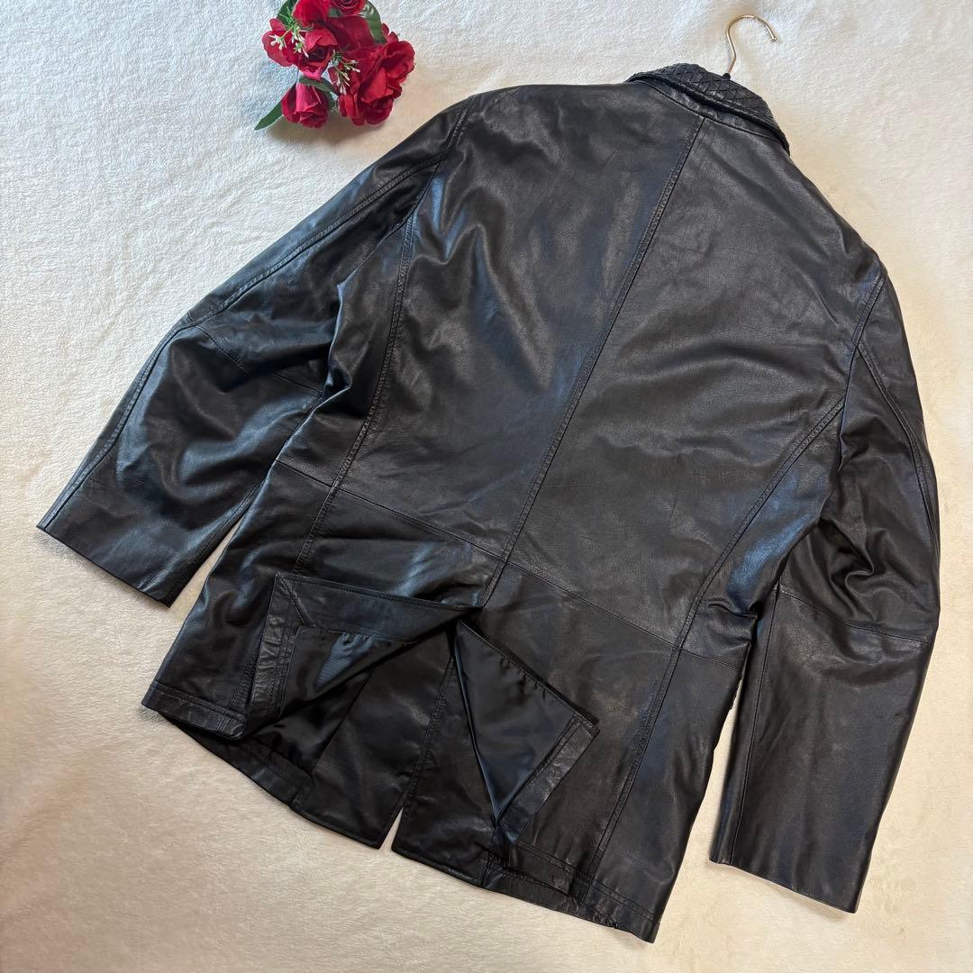 santafe レザー テーラードジャケット イントレチャート size 50