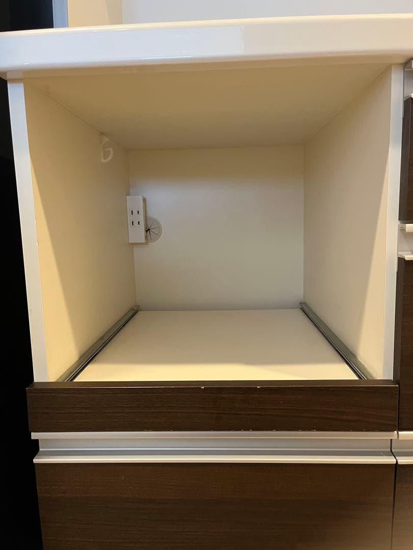 パモウナ　食器棚　ブラウン　キッチンボード　Pamouna