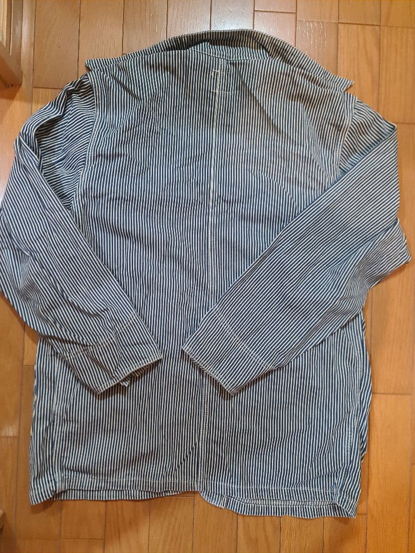 ★90s Leeヒッコリーストライプカバーオールジャケット0412美品
