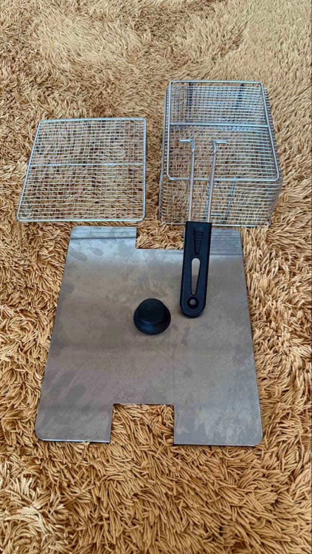 電気フライヤー ステンレス製 温度調節機能付き