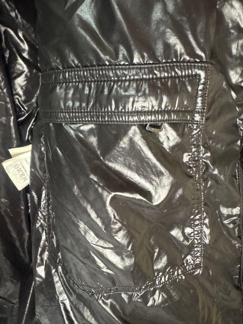 モンクレール　黒　サイズ1 ダウンジャケット　ワッペン