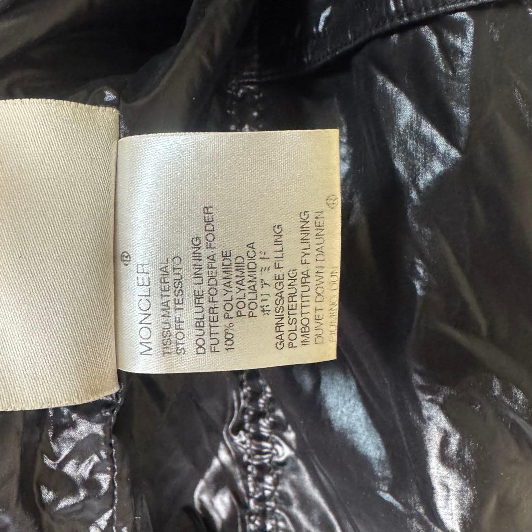 モンクレール　黒　サイズ1 ダウンジャケット　ワッペン