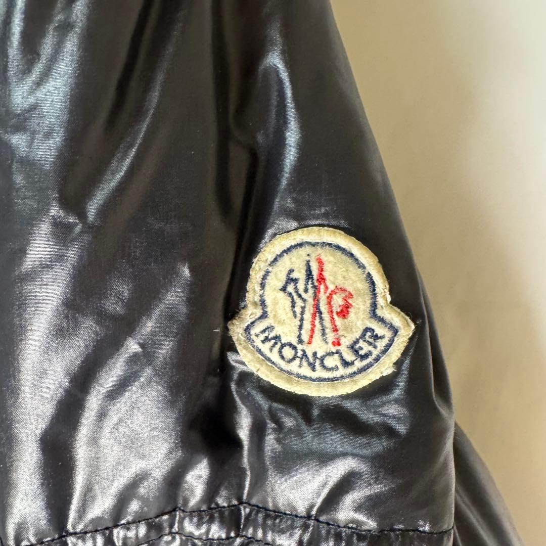 モンクレール　黒　サイズ1 ダウンジャケット　ワッペン